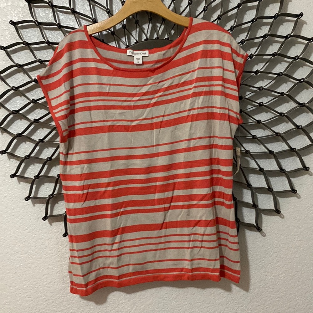 Coldwater silk cotton striped top, NWT, sz XL